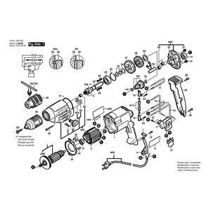 Запчасти для дрели Bosch GBM 13-2 230 V 0601169060, деталировка 1