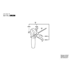 Запчасти для дрели Bosch GBM 13-2 RE 230 V 0601169503, деталировка 2