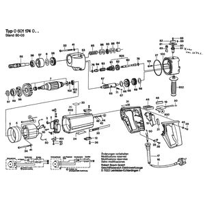 Запчасти для дрели Bosch 220 V 0601174007, деталировка 1