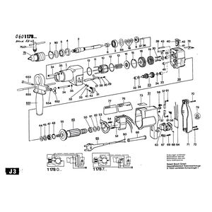 Запчасти для дрели Bosch 220 V 0601178003, деталировка 1 Запчасти для дрели Bosch 220 V 0601178003, деталировка 1