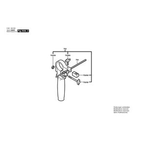 Запчасти для ударной дрели Bosch GSB 20-2 230 V 0601184003, деталировка 2