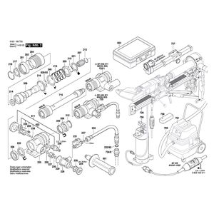 Запчасти для дрели алмазного сверления Bosch GDB 1600 WE 230 V 0601189703, деталировка 2