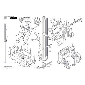 Запчасти для сверлильной стойки Bosch S 500 0601190020, деталировка 1