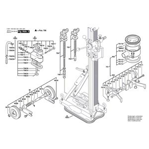 Запчасти для сверлильной стойки Bosch S 500 0601190020, деталировка 2