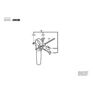 Запчасти для ударной дрели Bosch GSB 20-2 RE 230 V 0601194790, деталировка 2