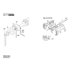 Запчасти для прямой шлифовальной машины Bosch GGS 6 220 V 0601214003, деталировка 2
