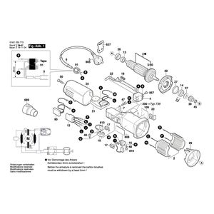 Запчасти для эксцентриковой шлифмашины Bosch GEX 150 TURBO 230 V 0601250772, деталировка 1