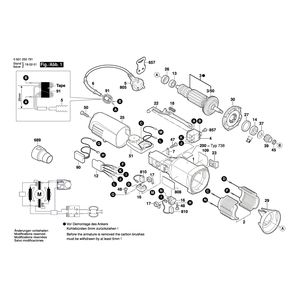 Запчасти для эксцентриковой шлифмашины Bosch GEX 150 TURBO 230 V 0601250791, деталировка 1