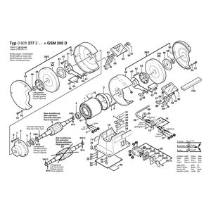 Запчасти для точила Bosch GSM 200 D 0601277203, деталировка 1