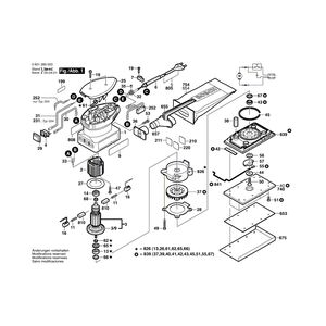 Запчасти для вибрационной шлифовальной машины Bosch GSS 16 A 220 V 0601289003