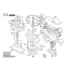 Запчасти для вибрационной шлифовальной машины Bosch GSS 230 A 230 V 0601292003, деталировка 1