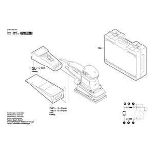 Запчасти для вибрационной шлифовальной машины Bosch GSS 230 A 230 V 0601292003, деталировка 2