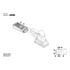 Запчасти для вибрационной шлифовальной машины Bosch GSS 230 AE 230 V 0601292703, деталировка 2