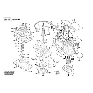 Запчасти для вибрационной шлифовальной машины Bosch GSS 230 AE 230 V 0601292760