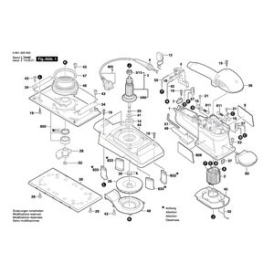 Запчасти для вибрационной шлифовальной машины Bosch GSS 280 A 230 V 0601293003