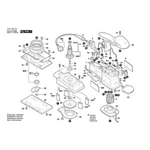 Запчасти для вибрационной шлифовальной машины Bosch GSS 280 AE 230 V 0601293703, деталировка 1