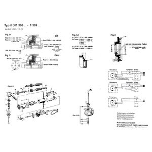 Запчасти для угловой шлифмашины Bosch 220 V 0601308303, деталировка 2