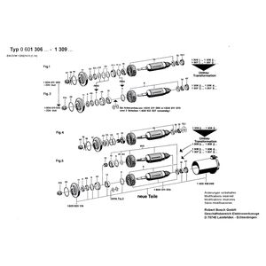 Запчасти для угловой шлифмашины Bosch 250 V 0601309308, деталировка 3