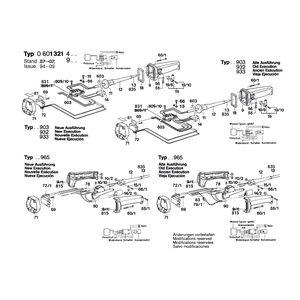 Запчасти для шуруповерта Bosch 220 V 0601321403, деталировка 2