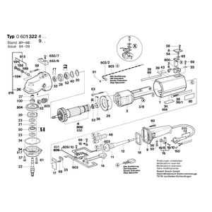 Запчасти для дрели Bosch 220 V 0601322403, деталировка 1