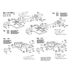Запчасти для угловой шлифмашины Bosch 220 V 0601322903, деталировка 3