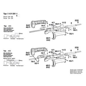 Запчасти для угловой шлифмашины Bosch 220 V 0601331803, деталировка 2