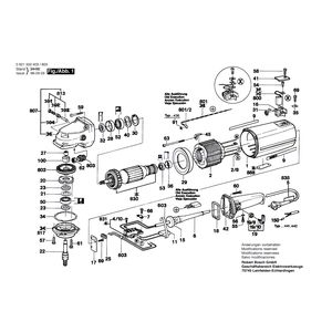 Запчасти для угловой шлифмашины Bosch 220 V 0601332403, деталировка 1