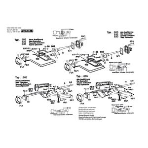 Запчасти для угловой шлифмашины Bosch 220 V 0601332803, деталировка 3