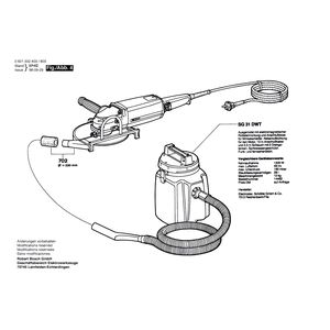 Запчасти для угловой шлифмашины Bosch 220 V 0601332803, деталировка 4