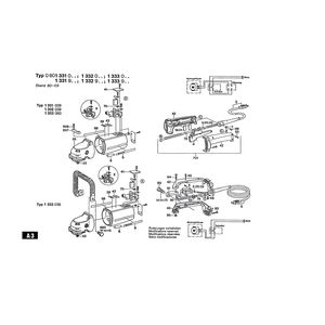 Запчасти для угловой шлифмашины Bosch 220 V 0601332903, деталировка 2