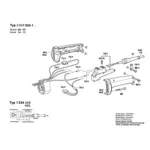 Запчасти для угловой шлифмашины Bosch 220 V 0601334403, деталировка 3
