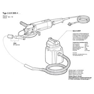 Запчасти для угловой шлифмашины Bosch 220 V 0601335403, деталировка 3