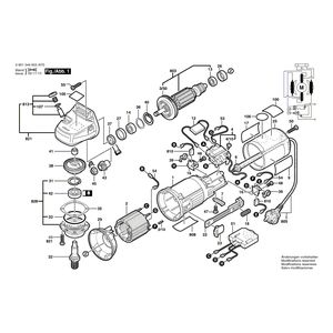 Запчасти для угловой шлифмашины Bosch GWS 9-125 CE 230 V 0601344603, деталировка 1