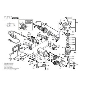 Запчасти для машины мокрого шлифования Bosch GNS 14 W 230 V 0601359103, деталировка 1