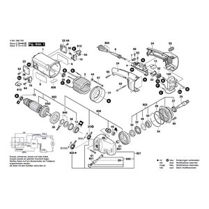 Запчасти для шлицефрезерной машины Bosch GBF 65 A 230 V 0601368793, деталировка 1