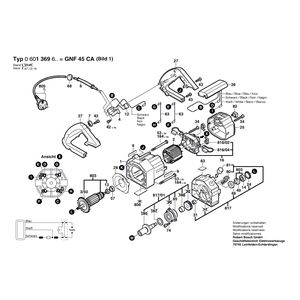 Запчасти для шлицефрезерной машины Bosch GNF 45 CA 230 V 0601369603