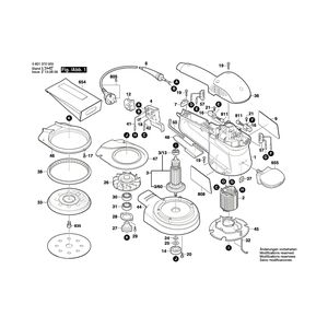 Запчасти для эксцентриковой шлифмашины Bosch GEX 125 A 230 V 0601372003, деталировка 1