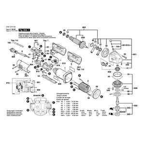 Запчасти для шлифовальной машины по бетону Bosch GBR 14 C 230 V 0601373703