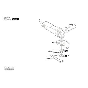 Запчасти для угловой шлифмашины Bosch GWS 8-125 CE 230 V 0601378903, деталировка 2