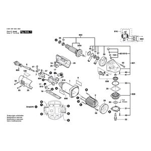 Запчасти для угловой шлифмашины Bosch GWS 9-125 230 V 0601381903, деталировка 1