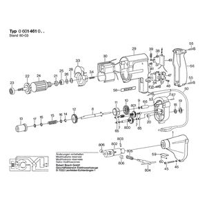 Запчасти для резьбореза Bosch 24 V 0601461000, деталировка 1
