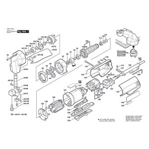 Запчасти для листовых ножниц Bosch GSC 16 230 V 0601500203, деталировка 1