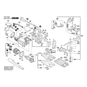 Запчасти для маятниковой лобзиковой пилы Bosch GST 600 E 230 V 060151060A