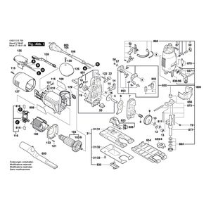 Запчасти для маятниковой лобзиковой пилы Bosch GST 135 CE 230 V 0601510703