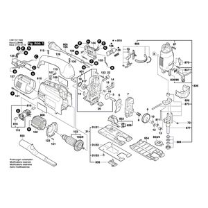 Запчасти для маятниковой лобзиковой пилы Bosch GST 120 BE 230 V 0601511603