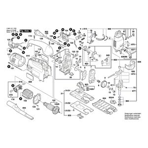 Запчасти для электролобзика Bosch GST 135 BCE 230 V 0601511703