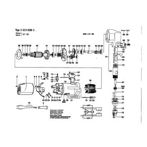 Запчасти для высечных ножниц Bosch 220 V 0601526003, деталировка 1