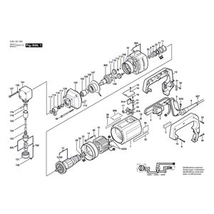 Запчасти для высечных ножниц Bosch 220 V 0601531003, деталировка 1