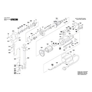 Запчасти для высечных ножниц Bosch GNA 1,6 L 230 V 0601534003, деталировка 1
