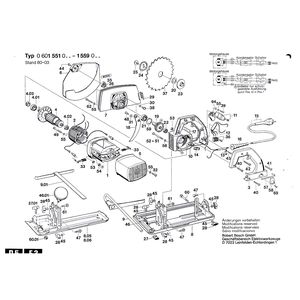 Запчасти для ручной циркулярной пилы Bosch 220 V 0601559003